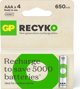 GP ReCyko 650mAh rechargeable batteries AAA / R03 Ni-MH  (GPB21104)