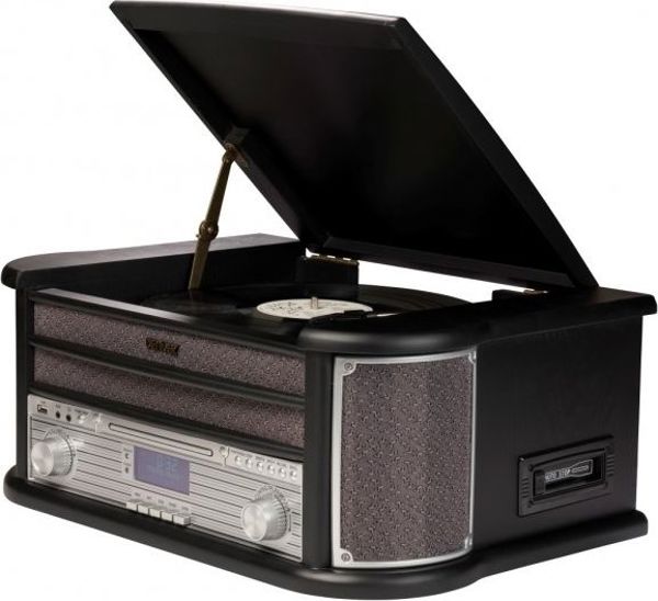 Denver MRD-51 Ρετρό Μουσικό Κέντρο με Πικάπ, CD, Ραδιόφωνο DAB/FM, USB & Κασέτοφωνο, Μαύρο