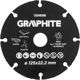 Δίσκος κοπής HM για ξύλο και πλαστικά 125 x 22.2 mm 55H698 GRAPHITE
