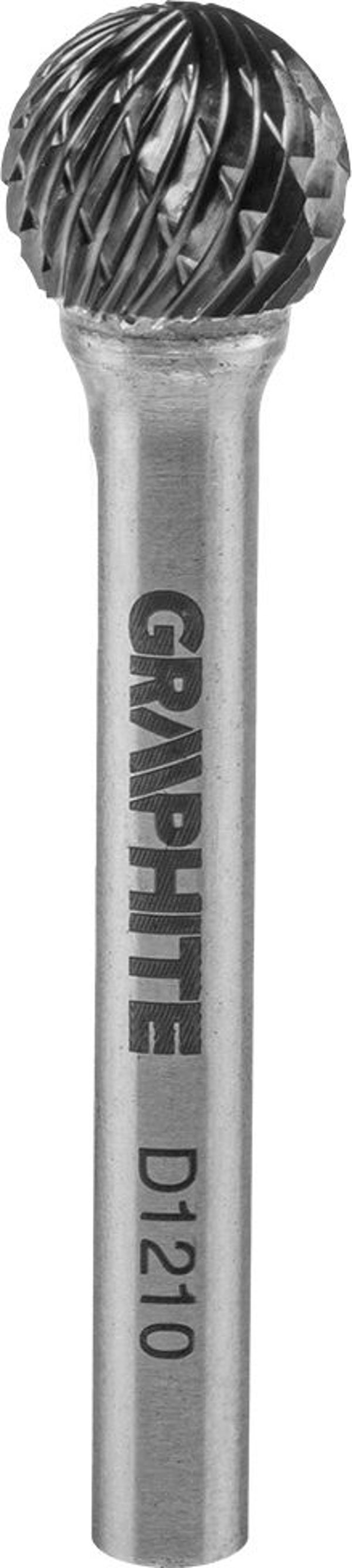 Φρέζα για μέταλλο HM τύπου D (σφαιρική) 12 x 10 mm στέλεχος 6 x 45 mm 55H362 GRAPHITE