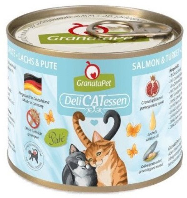 GranataPet DeliCatessen Υγρή Τροφή Γάτας Σολομός & Γαλοπούλα, 200g