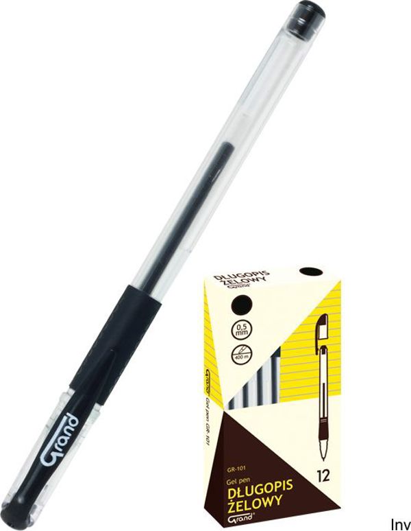 Στυλό Gel Grand GR-101 Με Καπάκι, Μαύρο
