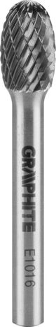 Φρέζα για μέταλλο HM τύπου E (οβάλ) 10 x 16 mm στέλεχος 6 x 45 mm 55H365 GRAPHITE