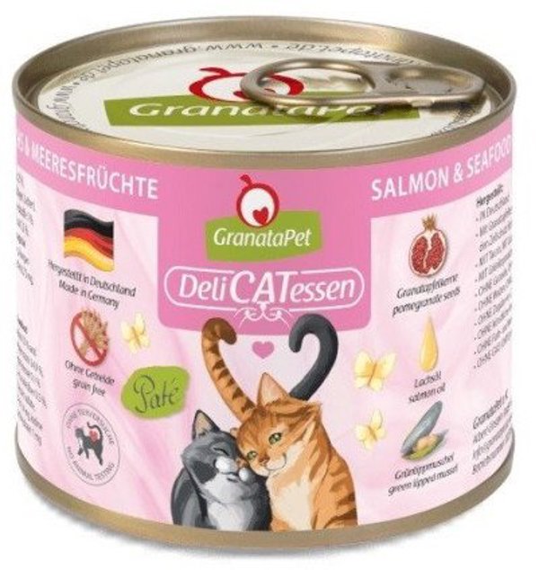 GranataPet DeliCatessen σολομός και θαλασσινά υγρή τροφή για γάτες 200g