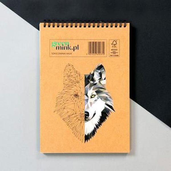 Greenmink Μπλοκ Σκίτσου Σπιράλ 17x25cm, 96 Σελίδες, Οικολογικό, Λευκό