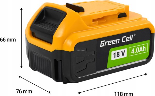 Μπαταρία Green Cell για DeWalt XR 18V 4Ah αντικατάσταση XR DCB182