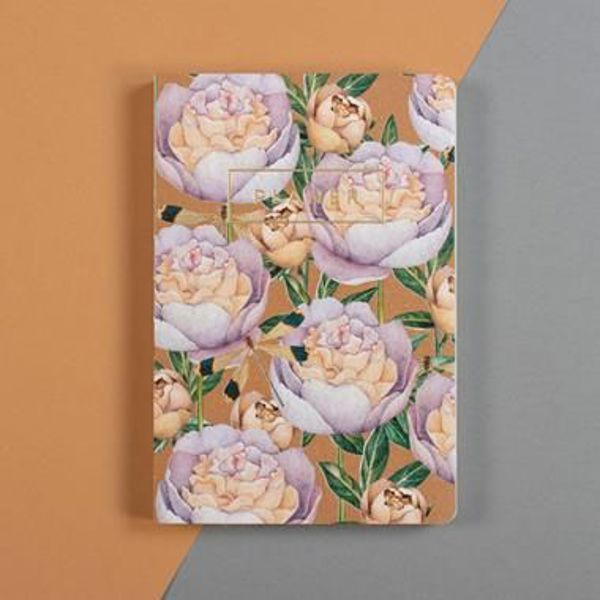 Greenmink Ημερολόγιο Planner Polish Flowers Peonies KPLP2, 160 Σελίδες, 135x205mm, Οικολογικό με Ιαπωνικό Δέσιμο