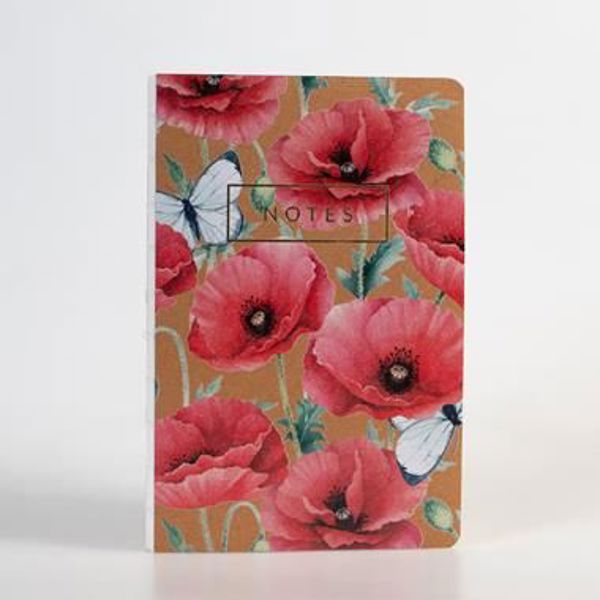 Greenmink Σημειωματάριο Polish Flowers Poppies KPL5, Οικολογικό, 128 Σελίδες, 135x205mm, Χρυσό Ανάγλυφο Εξώφυλλο