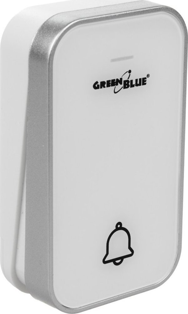 GreenBlue Ασύρματος κουδούνι GreenBlue, χωρίς μπαταρία, λευκό, εμβέλεια έως 200m, IP44, GB158 W
