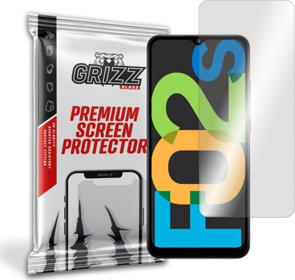 GrizzGlass Υβριδικό Γυαλί Προστασίας Οθόνης για Samsung Galaxy F02s, Ανθεκτικό, Anti-Scratch, Διαφανές