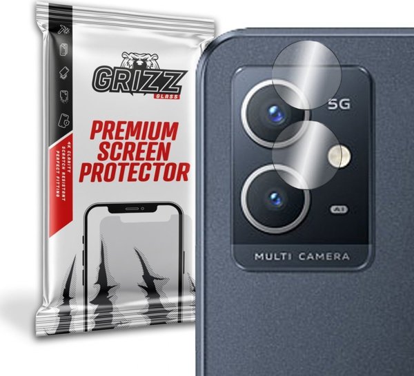 GrizzGlass Υβριδικό Προστατευτικό Κάμερας για Vivo Y33e - 2 Τεμάχια, Ανθεκτικό στην Κρούση και τις Γρατζουνιές
