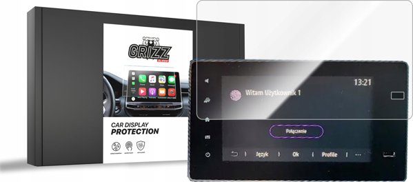 Ceramic GrizzGlass CarDisplay Protection Renault Kangoo Van E-Tech Electric 8” 2022 GRZ7972 5906146404694