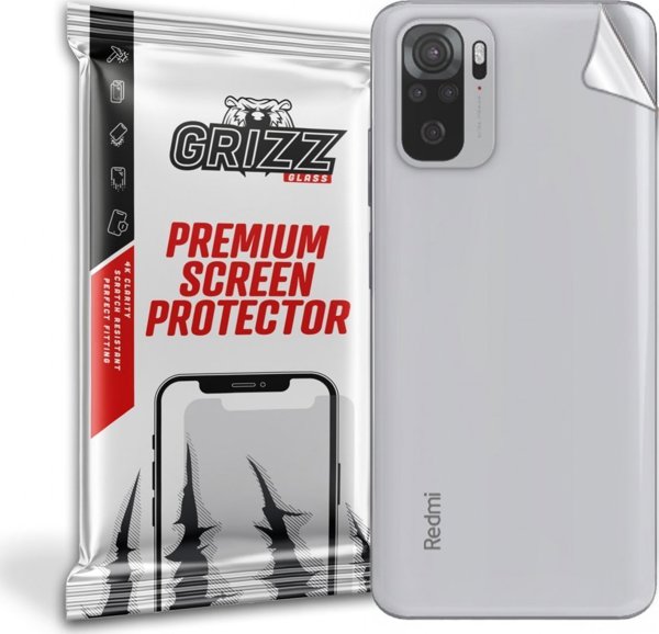 GrizzGlass Προστατευτική Μεμβράνη Πλάτης για Xiaomi Redmi Note 10 4G, SatinSkin, Εύκολη Τοποθέτηση, Διαφανής