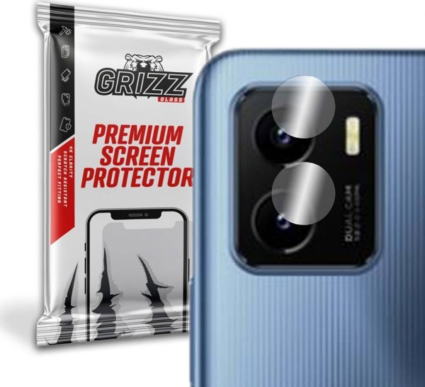 GrizzGlass Υβριδικό Γυαλί Κάμερας για Vivo Y15s - Προστασία από Γρατζουνιές & Κρούσεις - 2 Τεμάχια