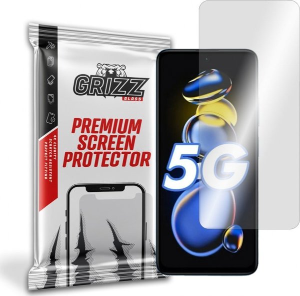 GrizzGlass Υβριδικό Γυαλί Προστασίας Οθόνης για Xiaomi Redmi Note 11T Pro, Εύκαμπτο, Ανθεκτικό στις Γρατζουνιές, Διαφανές
