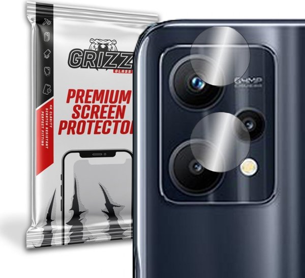 GrizzGlass Υβριδικό Γυαλί Κάμερας για Realme V25 - 2 Τεμάχια, Προστασία από Γρατζουνιές & Κρούσεις