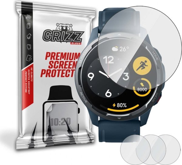 GrizzGlass Προστατευτική Μεμβράνη Υδρογέλης για Xiaomi Watch Color 2 - 3 Τεμάχια, Full Cover, Anti-Scratch
