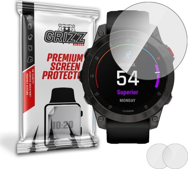 Υβριδικό Γυαλί Προστασίας GrizzGlass Για Garmin Epix 2 Gen - 2 Τεμάχια, Αντιχαρακτική Προστασία, Εύκολη Τοποθέτηση