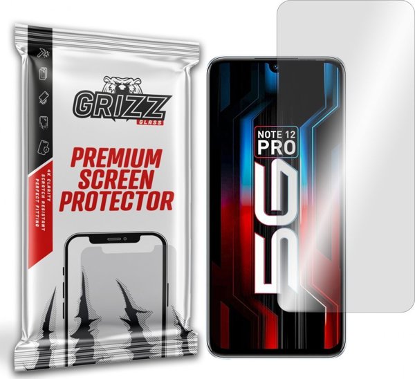 GrizzGlass Υβριδικό Γυαλί Προστασίας Οθόνης για Infinix Note 12 Pro 5G, Ανθεκτικό & Εύκολη Τοποθέτηση