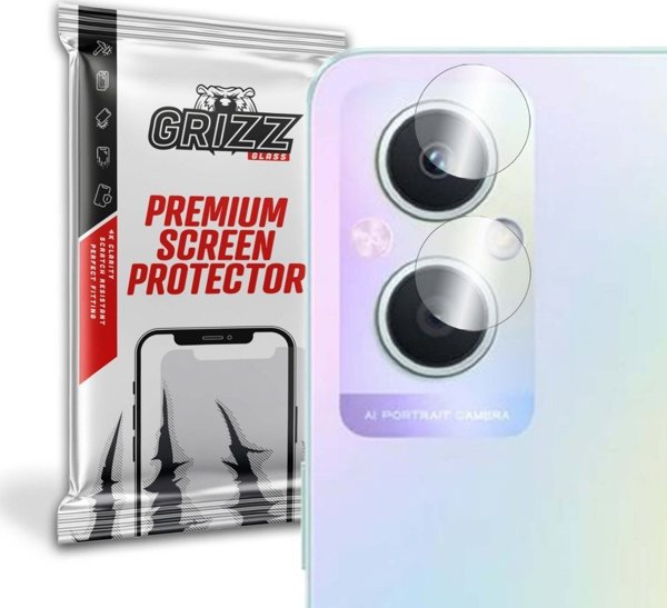 GrizzGlass Υβριδικό Γυαλί Κάμερας για Oppo A96 5G, Ανθεκτική Προστασία Φακού, 2 Τεμάχια