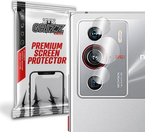 GrizzGlass Υβριδικό Γυαλί Κάμερας για ZTE Nubia Z40, 2 Τεμάχια, Anti-Scratch Προστασία, Εύκολη Τοποθέτηση
