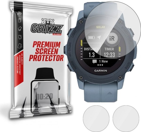 GrizzGlass Υβριδικό Γυαλί για Garmin Descent G1 - Προστασία Οθόνης, 2 Τεμάχια