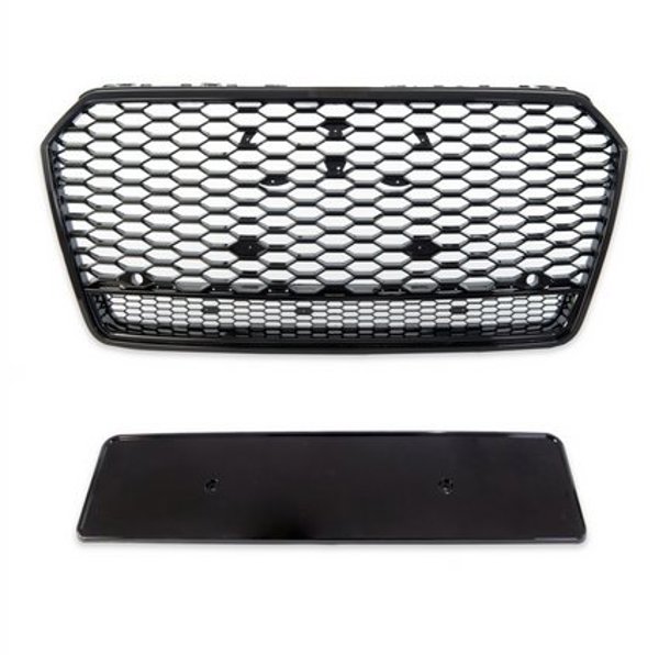 MTuning Μάσκα Αυτοκινήτου για Audi A7 C7 Facelift, Gloss Black (Γυαλιστερό Μαύρο)