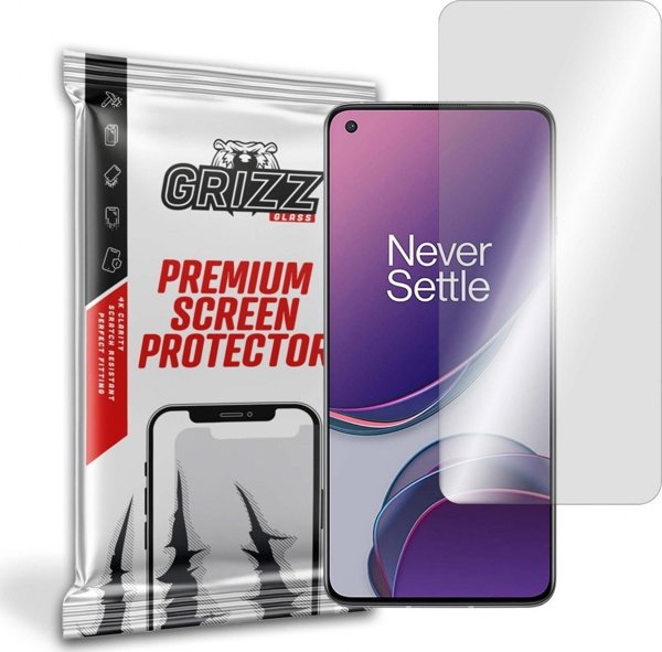 GrizzGlass Υβριδικό Γυαλί Προστασίας Οθόνης για OnePlus 8T 5G, Εύκολη Τοποθέτηση, Διαφανές