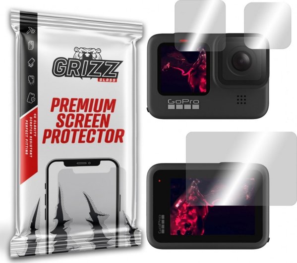 GrizzGlass Υβριδικό Γυαλί Προστασίας για GoPro Hero 9 - Ανθεκτικό, Εύκολη Τοποθέτηση & Ελαιόφοβη Επίστρωση