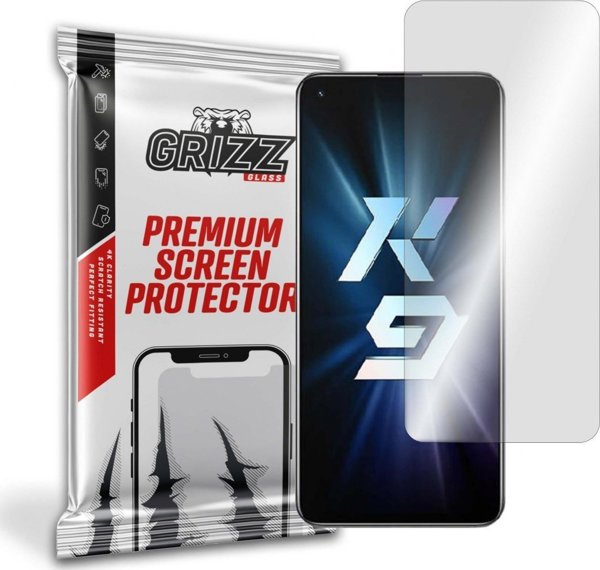 GrizzGlass Υβριδικό Γυαλί Προστασίας Οθόνης για Oppo K9 5G, Εύκολη Τοποθέτηση, Ανθεκτικό στις Γρατζουνιές
