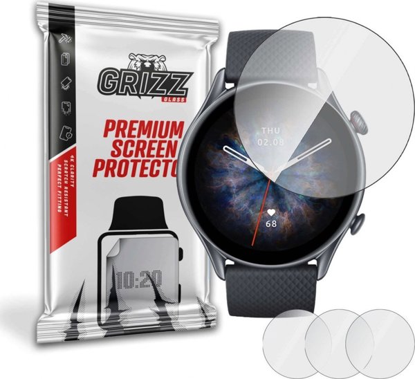 GrizzGlass Προστατευτική Μεμβράνη Υδρογέλης για Garmin Vivosmart HR - 3 Τεμάχια