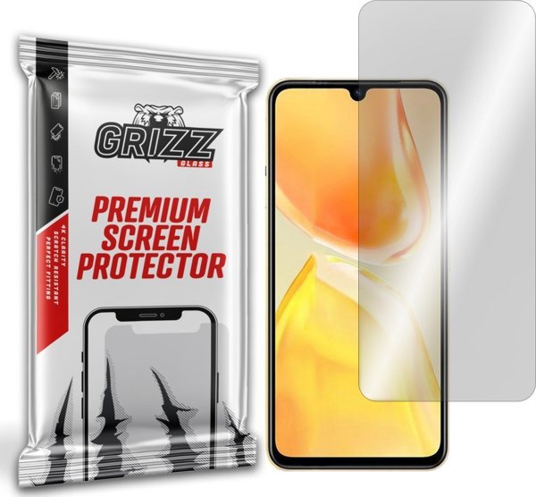 GrizzGlass Υβριδικό Γυαλί για Vivo V25 5G, Εύκολη Τοποθέτηση, Προστασία Οθόνης από Γρατζουνιές και Χτυπήματα