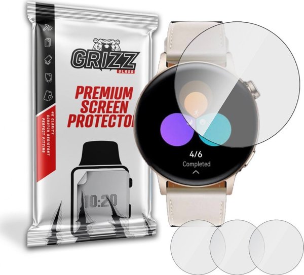 GrizzGlass Προστατευτική Μεμβράνη Υδρογέλης για Huawei Watch GT 3 42mm - 3 Τεμάχια