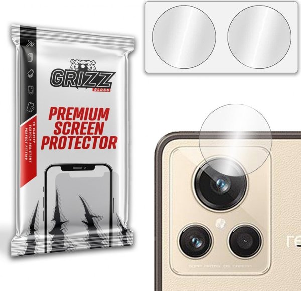 GrizzGlass Υβριδικό Γυαλί Κάμερας για Realme GT 2 Master Explorer, 2 Τεμάχια, Anti-Scratch