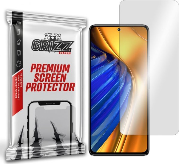GrizzGlass Υβριδικό Γυαλί Προστασίας Οθόνης για Xiaomi POCO F4, Εύκολη Τοποθέτηση, Ανθεκτικό στις Γρατζουνιές, Διαφανές