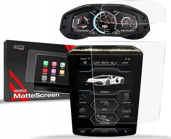 Matte GrizzGlass CarDisplay Protection Lamborghini Revuelto 2024 [2in1]