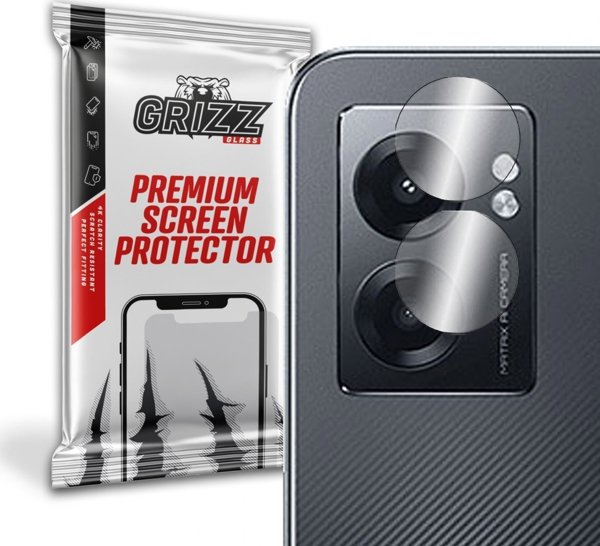 GrizzGlass Υβριδικό Γυαλί Κάμερας για Realme Narzo 50 5G - 2 Τεμάχια, Προστασία από Γρατζουνιές & Κρούσεις