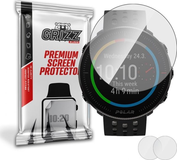 GrizzGlass Υβριδικό Γυαλί Προστασίας για Polar Vantage M2 - 2 Τεμάχια, Εύκολη Τοποθέτηση, Anti-Scratch