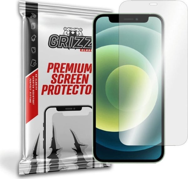 GrizzGlass Υβριδικό Γυαλί Προστασίας Οθόνης για Apple iPhone 12 mini, Εύκολη Τοποθέτηση, Ανθεκτικό στις Γρατζουνιές, Διαφανές
