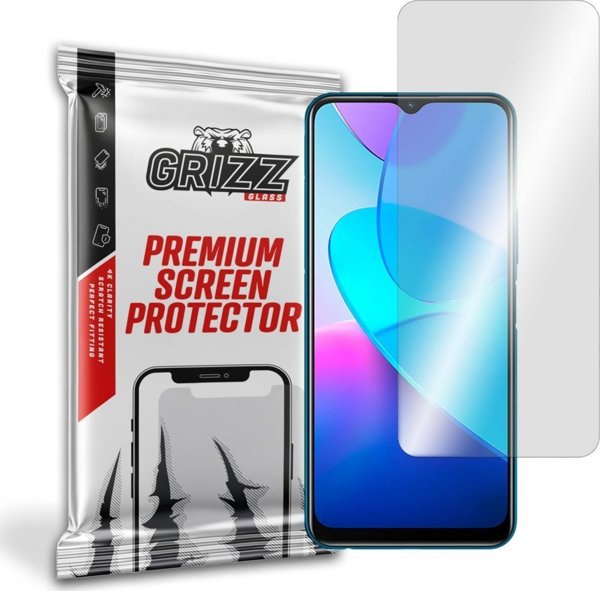 GrizzGlass Υβριδικό Γυαλί για Vivo Y11s, Προστασία Οθόνης, Ανθεκτικό στις Γρατζουνιές, Διαφανές