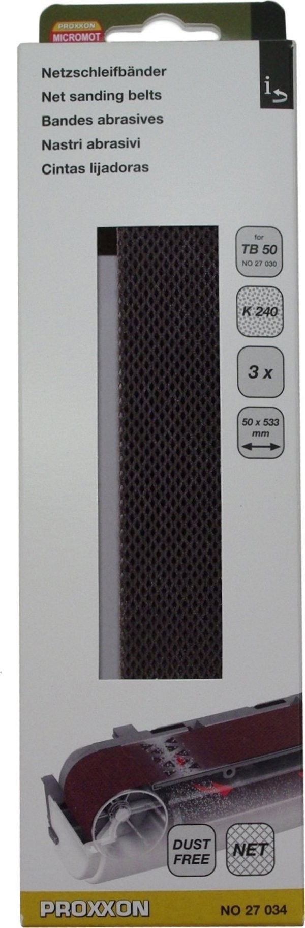Ταινία λείανσης PROXXON 50x533mm K240