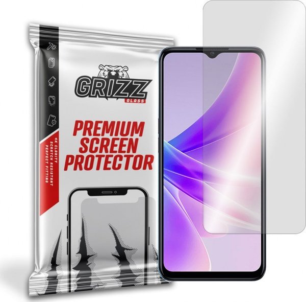 GrizzGlass Υβριδικό Γυαλί Προστασίας Οθόνης για Oppo A77 5G, Ανθεκτικό στις Γρατζουνιές, Διαφανές