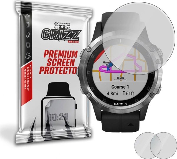 GrizzGlass Ματ Προστατευτική Μεμβράνη Οθόνης για Garmin Fenix 5 Plus, Anti-Glare, Ανθεκτική σε Γρατζουνιές & Δακτυλιές