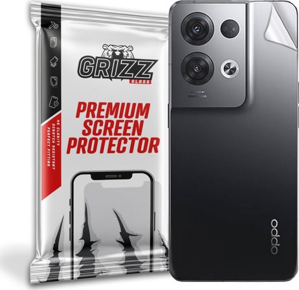 GrizzGlass Μεμβράνη Προστασίας Πίσω Όψης για Oppo Reno 8 Pro+, SatinSkin, Ανθεκτική και Λεπτή, Διαφανής
