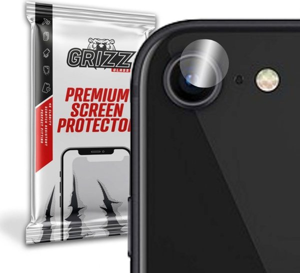 GrizzGlass Υβριδικό Γυαλί Κάμερας για Apple iPhone SE 2020, Προστατευτικό Φακού, Σετ 2 Τεμαχίων, Διαφανές