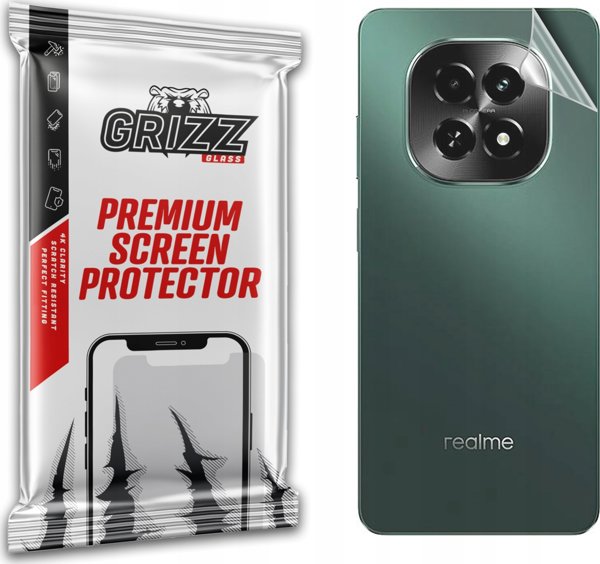 GrizzGlass Σατέν Πίσω Προστατευτικό GrizzGlass SatinSkin για Realme V60