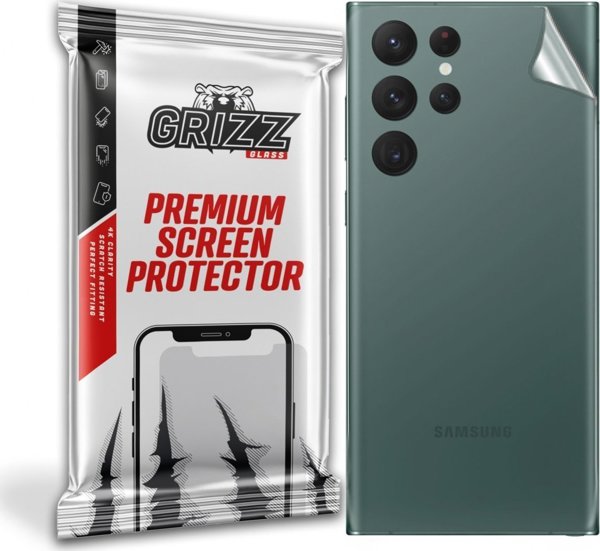 GrizzGlass Φιλμ Προστασίας Πλάτης για Samsung Galaxy S22 Ultra, SatinSkin, Αντιχαρακτικό, Διαφανές