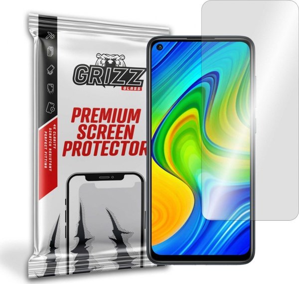 GrizzGlass Υβριδικό Γυαλί Προστασίας Οθόνης για Xiaomi Redmi Note 9, Αντιχαρακτικό, Διαφανές