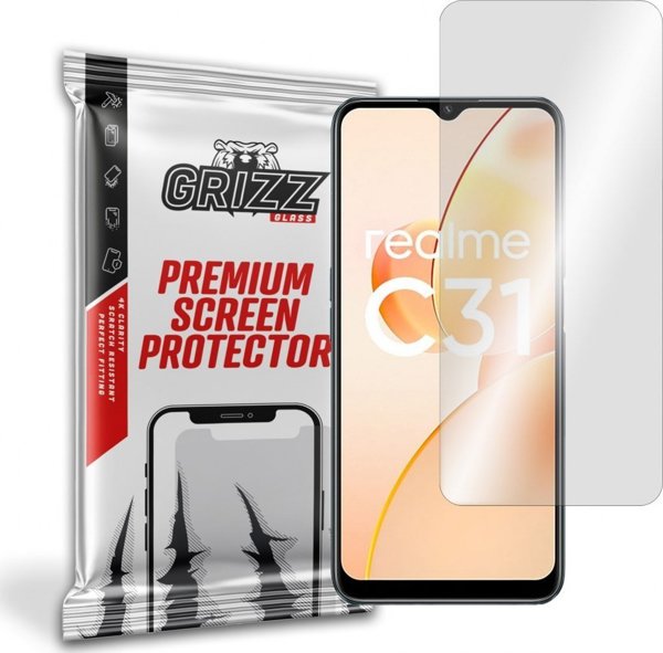 GrizzGlass Υβριδικό Γυαλί Προστασίας Οθόνης για Realme C31, Flexible, Ανθεκτικό σε Χτυπήματα και Γρατζουνιές