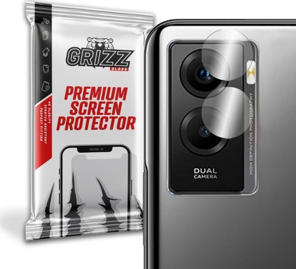 GrizzGlass Υβριδικό Γυαλί Κάμερας για Vivo Y72t - Προστατευτικό Φακού, 2 Τεμάχια, Anti-Scratch